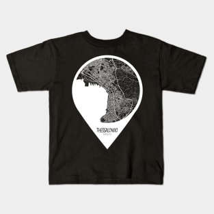 Thessaloniki, Greece City Map - Travel Pin Kids T-Shirt